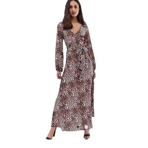 ASOS Leopard Print Maxi Dress Size 10